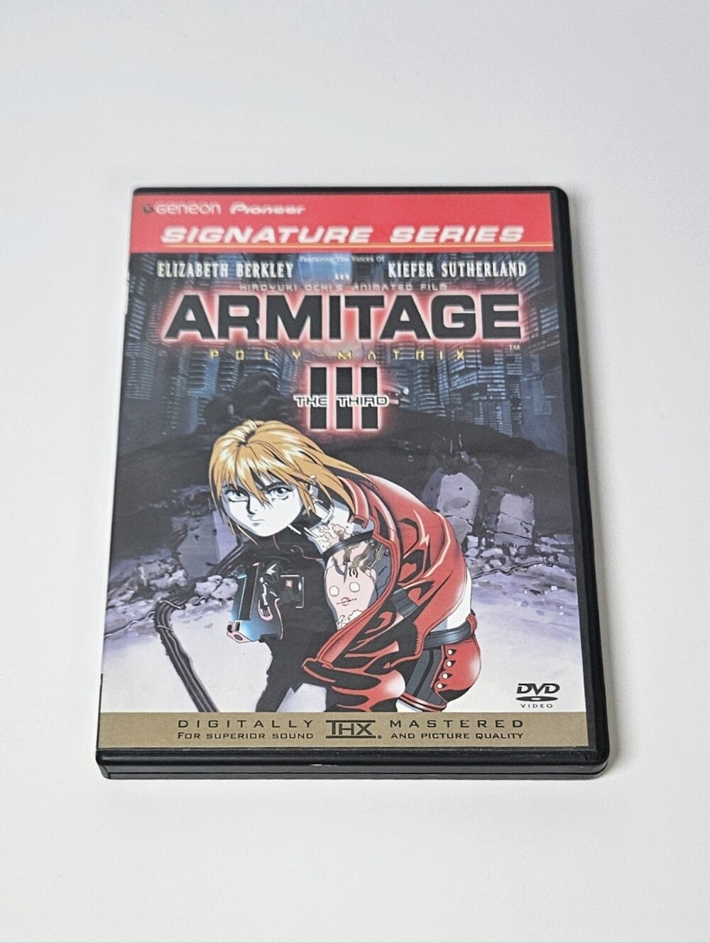 Armitage III Poly Matrix Signature Series Anime DVD Geneon Kiefer Sutherland